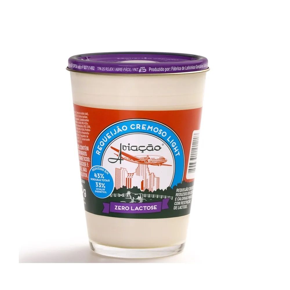 REQUEIJAO CREMOSO AVIACAO ZERO LACTOSE 180G