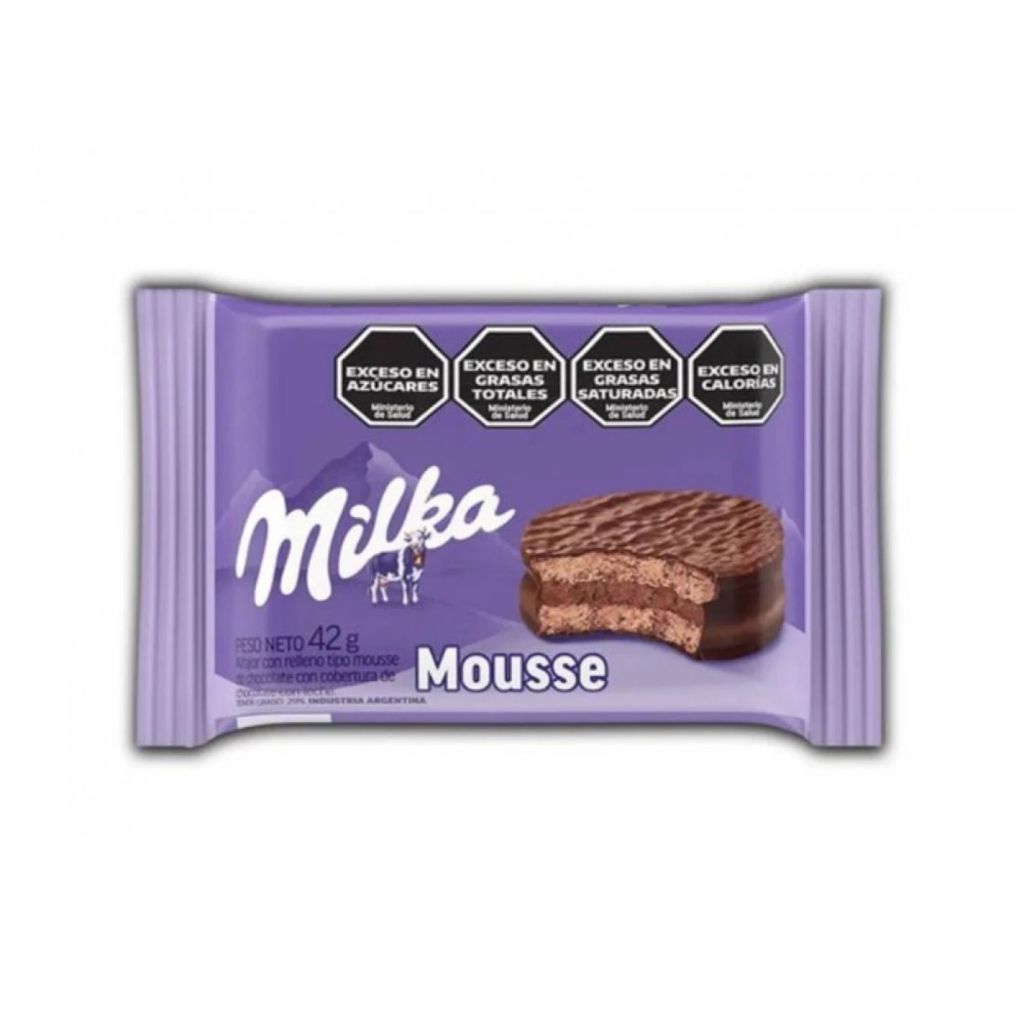 BISCOITO MILKA ALFAJOR MOUSSE CHOC 42G