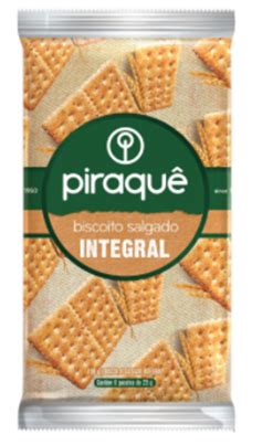 BISCOITO PIRAQUE SALGADINHO INTEGRAL 138G
