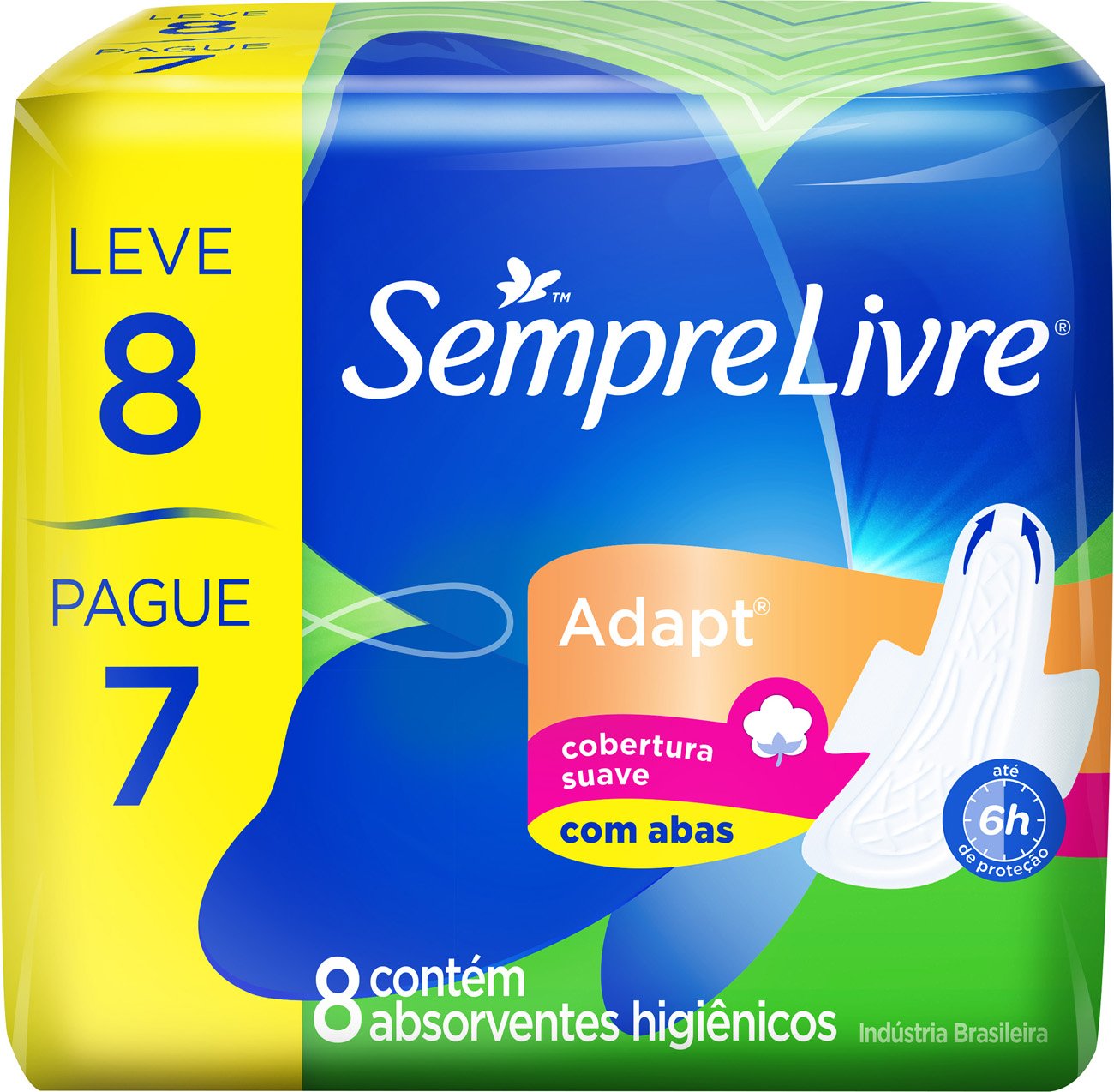 ABSORVENTE S LIVRE ESPECIAL C/ABAS LV8 PG7