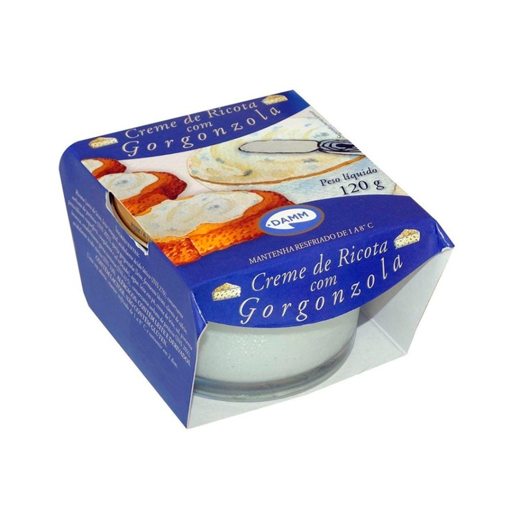 CREME RICOTA DAMM COM  GORGONZOLA 120G