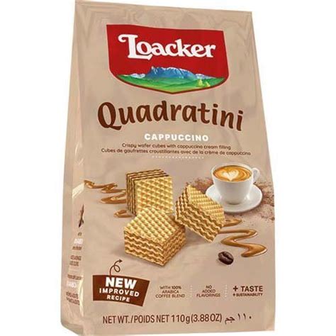 BISCOITO LOACKER QUADRATINI CAPPUCCINO 110G