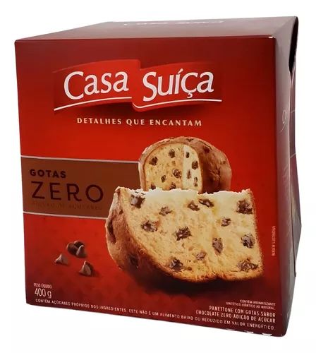 PANETONE CASA SUICA GOTAS ZERO 400G
