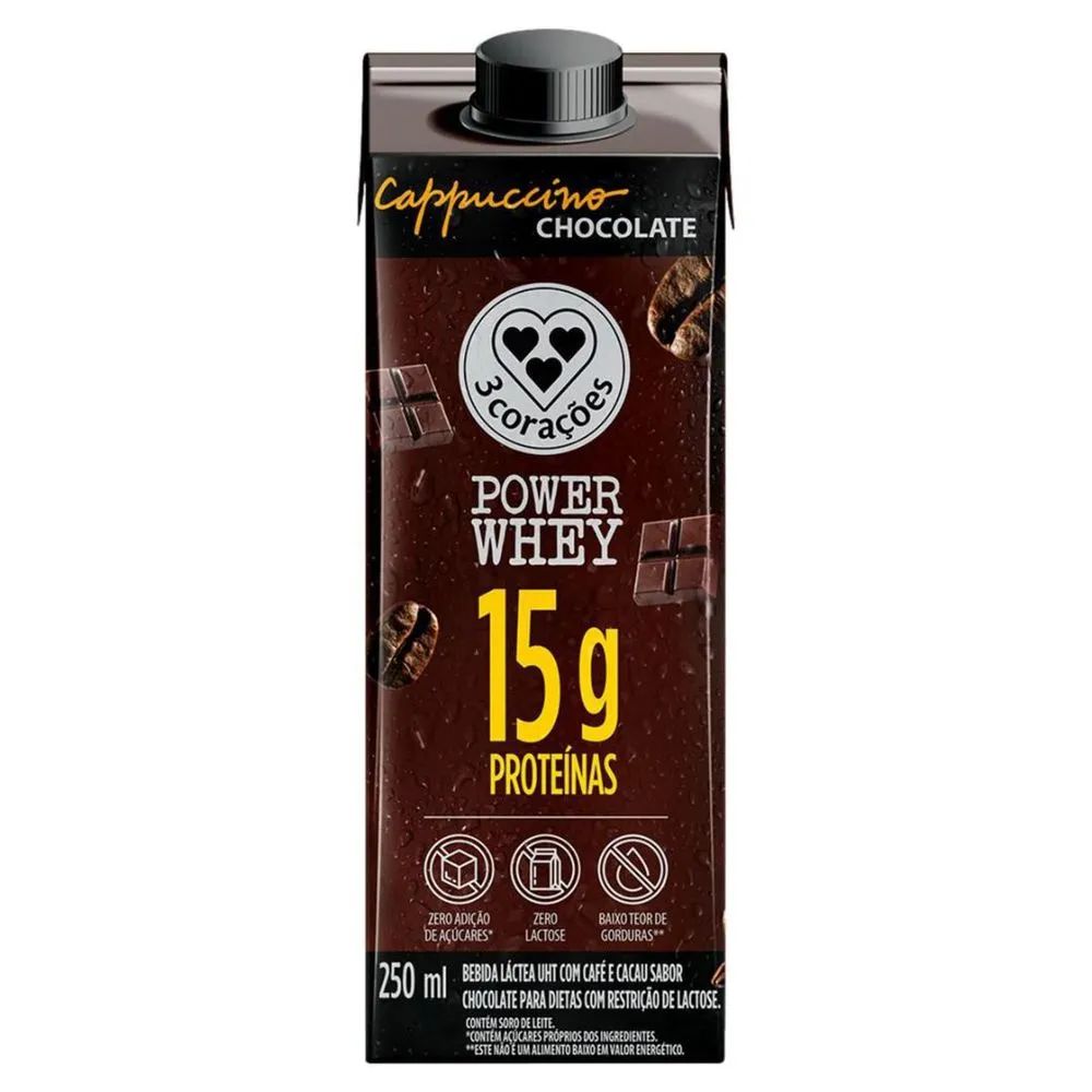 CAPPUC. TRES CORACOES CHOC WHEY 250ML