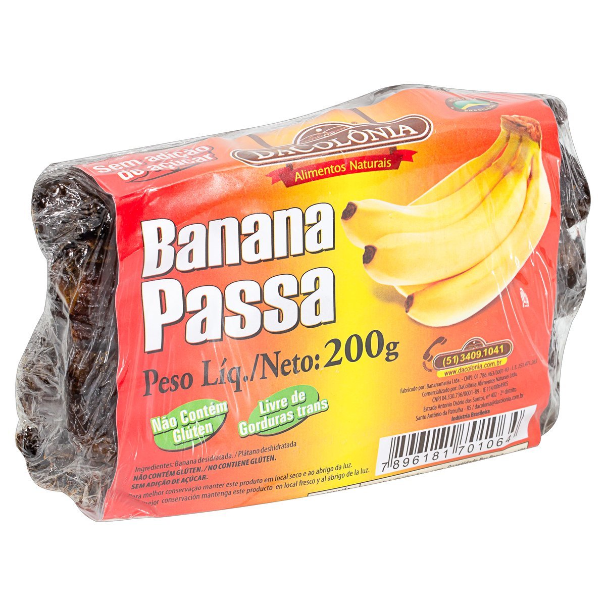 BANANA PASSA DA COLONIA S/ACUCAR 200G