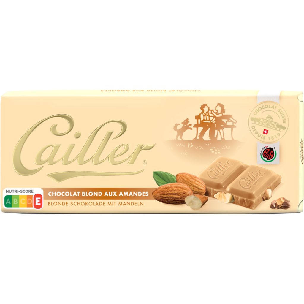 CHOCOLATE CAILLER BLOND AMANDES 100G