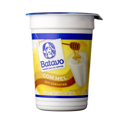 IOGURTE BATAVO NATURAL COM  MEL 170G