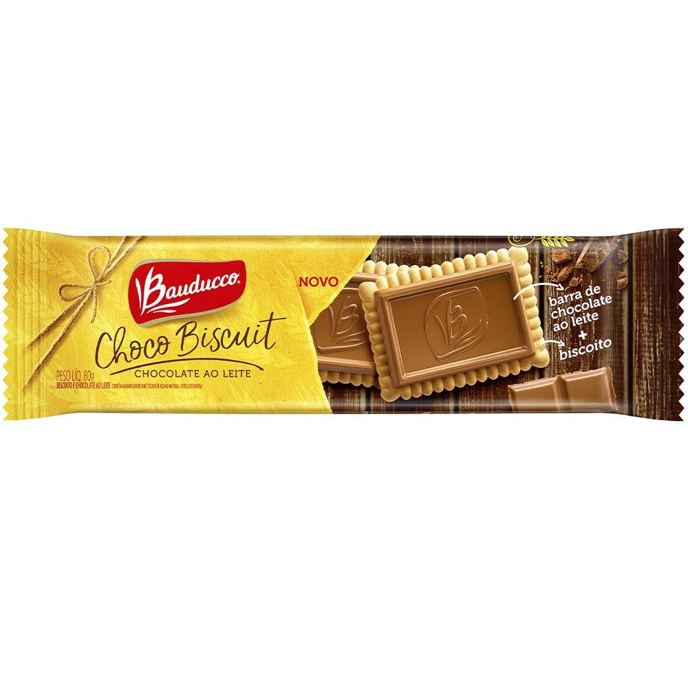 BISCOITO BAUDUCCO CHOCO BISCUIT AO LEITE 80