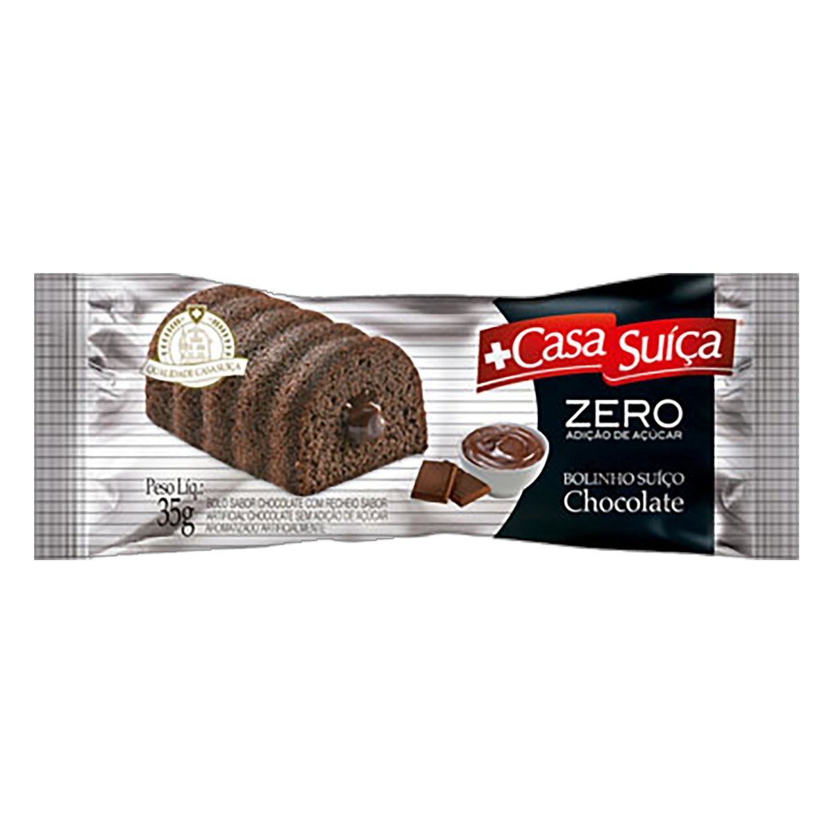 BOLINHO CASA SUICA ZERO CHOCOLATE 35G