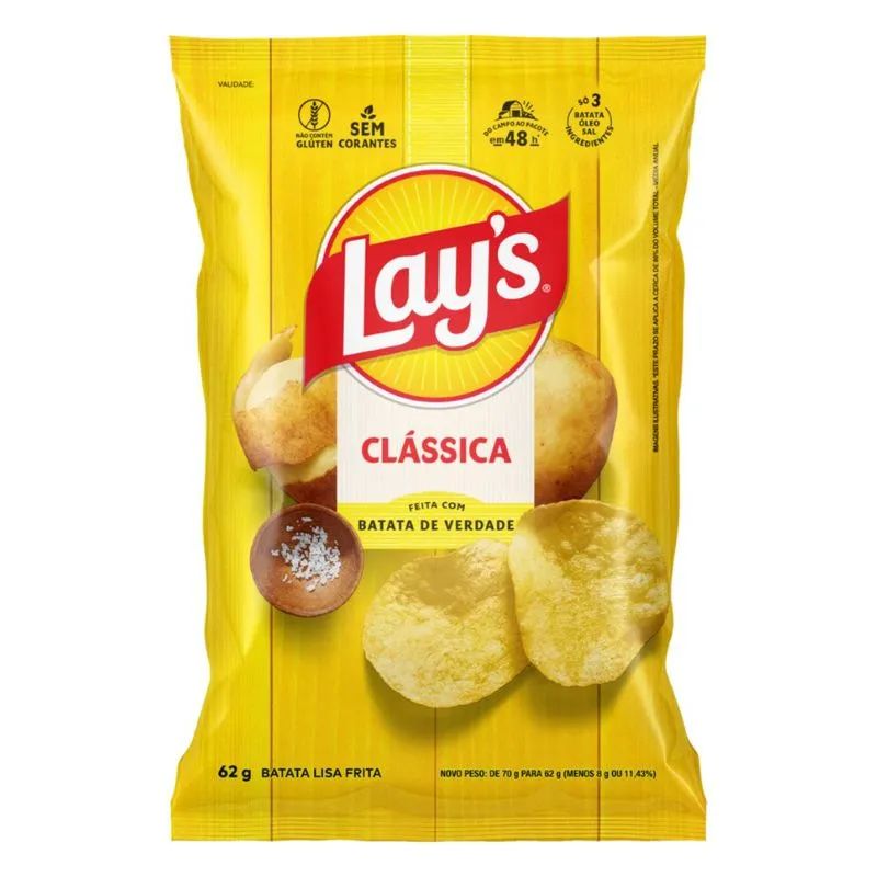 BATATA LAYS CLASSICA 62G