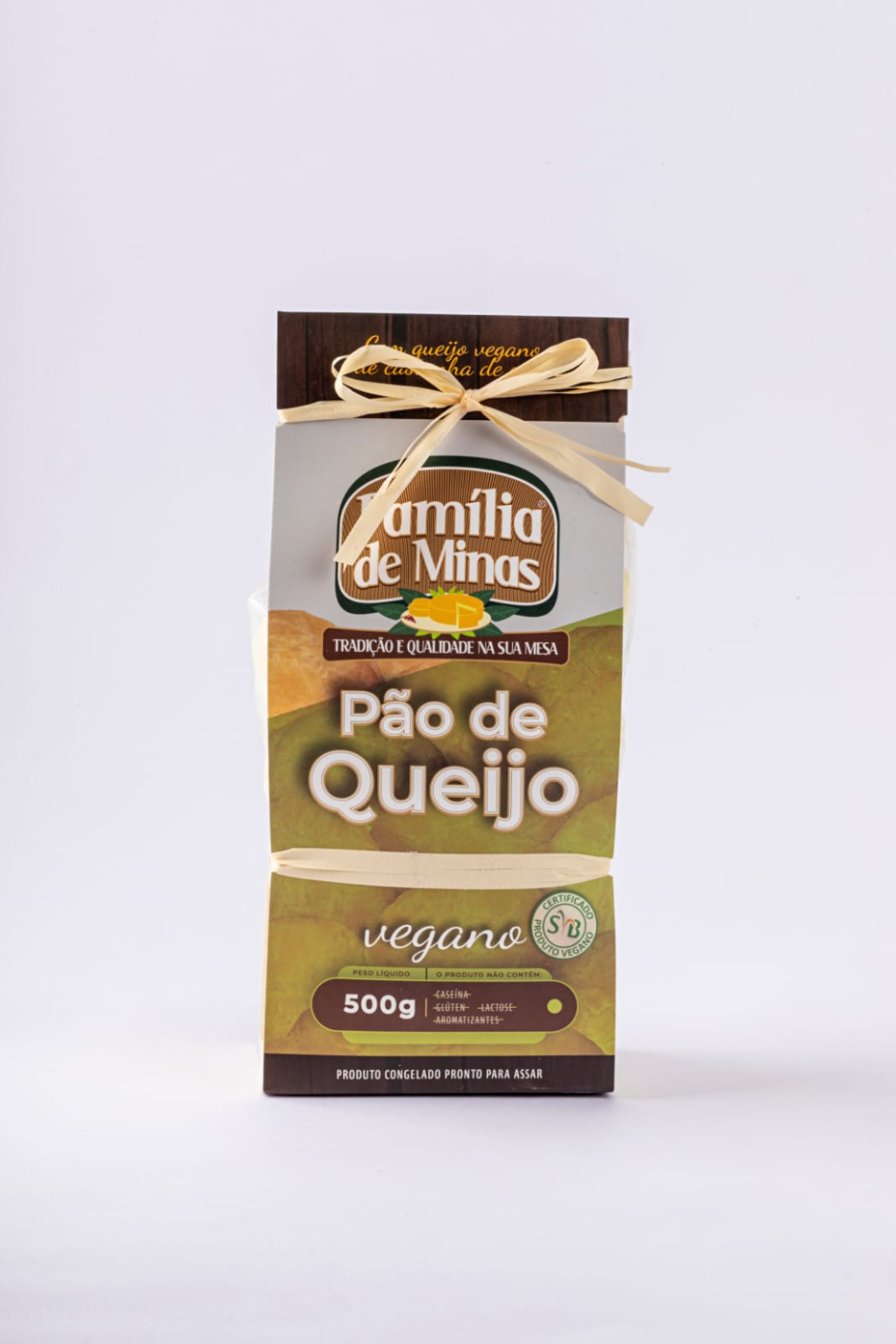 PAO QUEIJO VEGANO 20G FAMILIA DE MINAS 500G