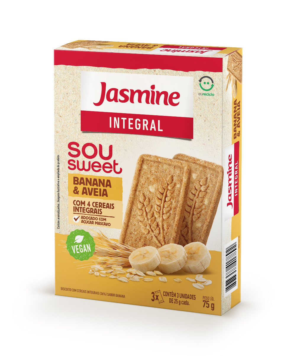 BISCOITO JASMINE SOU SWEET BAN/AVEIA 75G