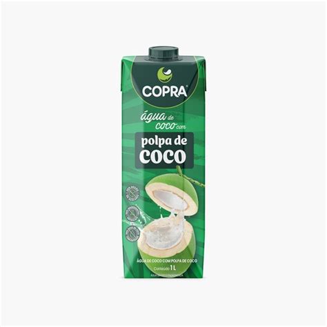 AGUA DE COCO COPRA COM  POLPA 1L