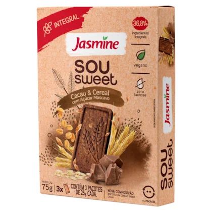 BISCOITO JASMINE SOU SWEET CACAU 75G