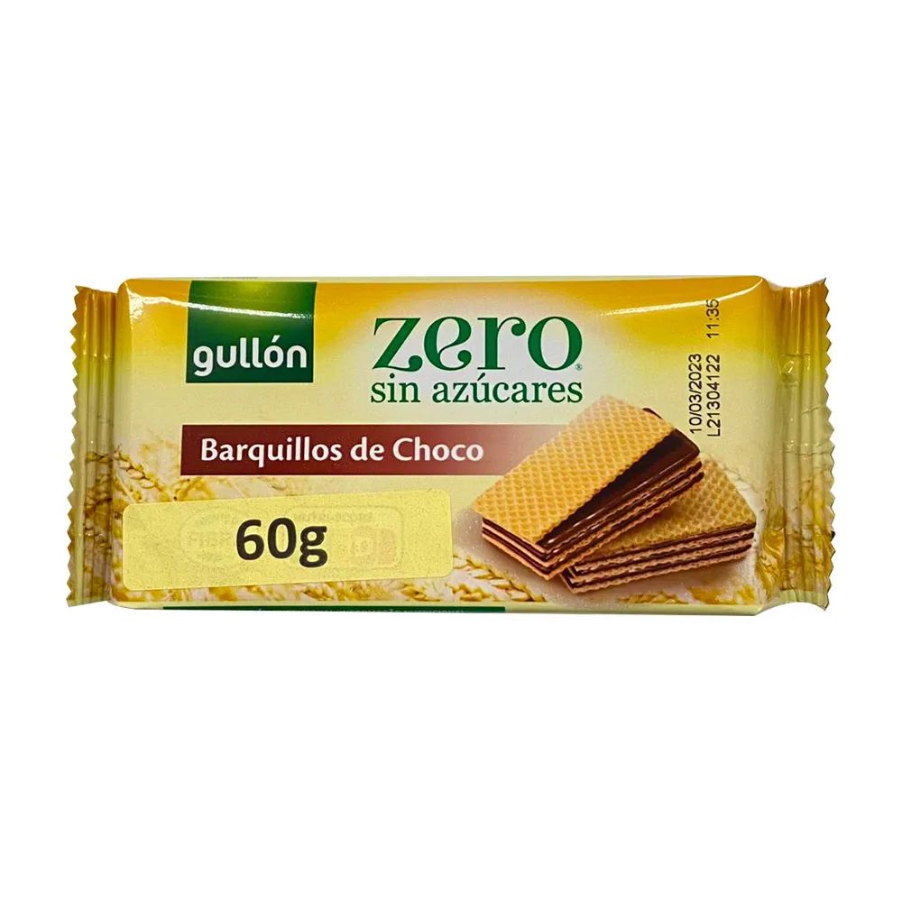 BISCOITO GULLON WAFER CHOCO S/ACUCAR 60G
