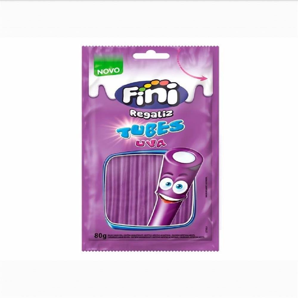 BALA FINI TUBES UVA 80G