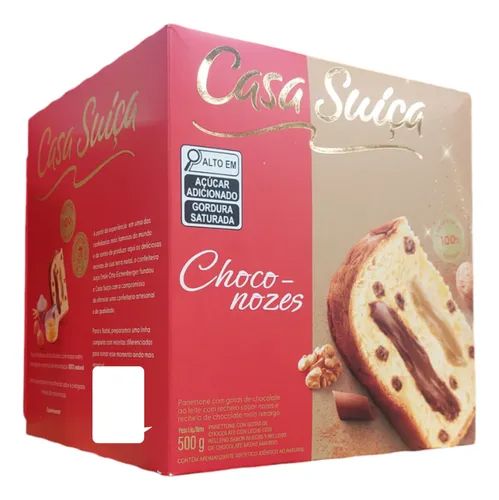 PANETONE CASA SUICA CHOCO NOZES 500G