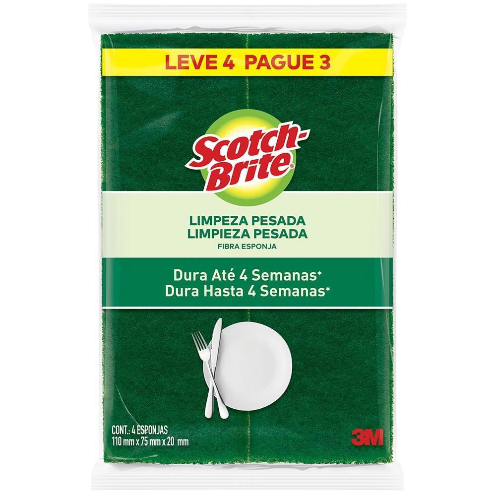 ESPONJA SCOTCH BRITE MULTI-USO C/4