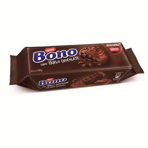BISCOITO BONO CHOCOLATE COB. CHOCOLATE 109G