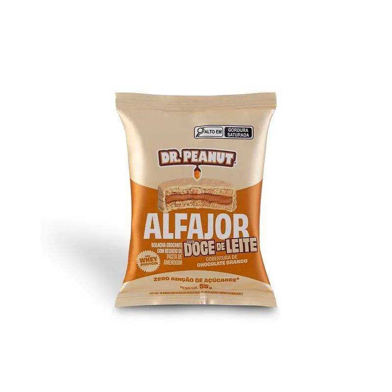 ALFAJOR DR. PEANUT DOCE.LEITE BRANCO 55G