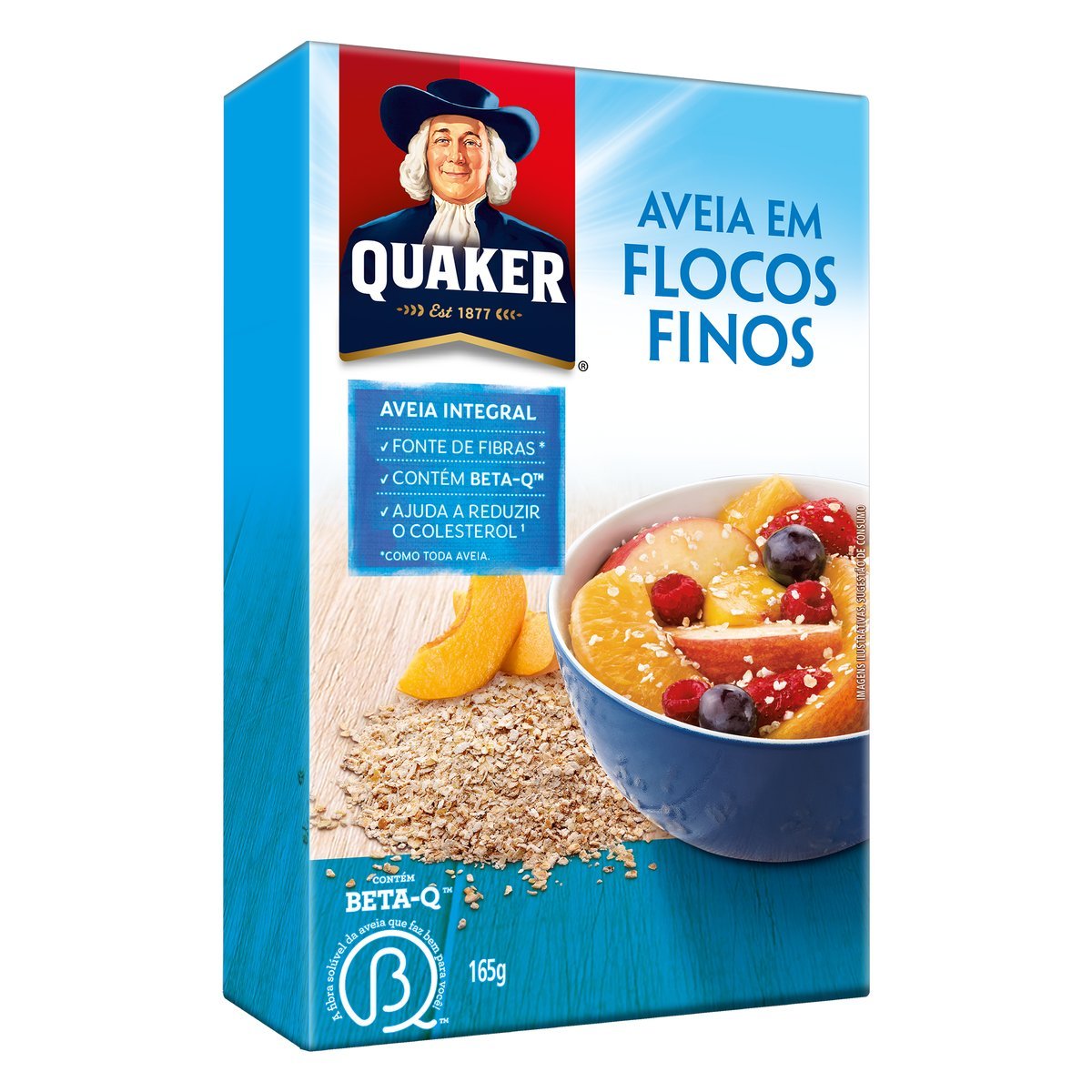 AVEIA QUAKER FLOCOS FINOS 165G