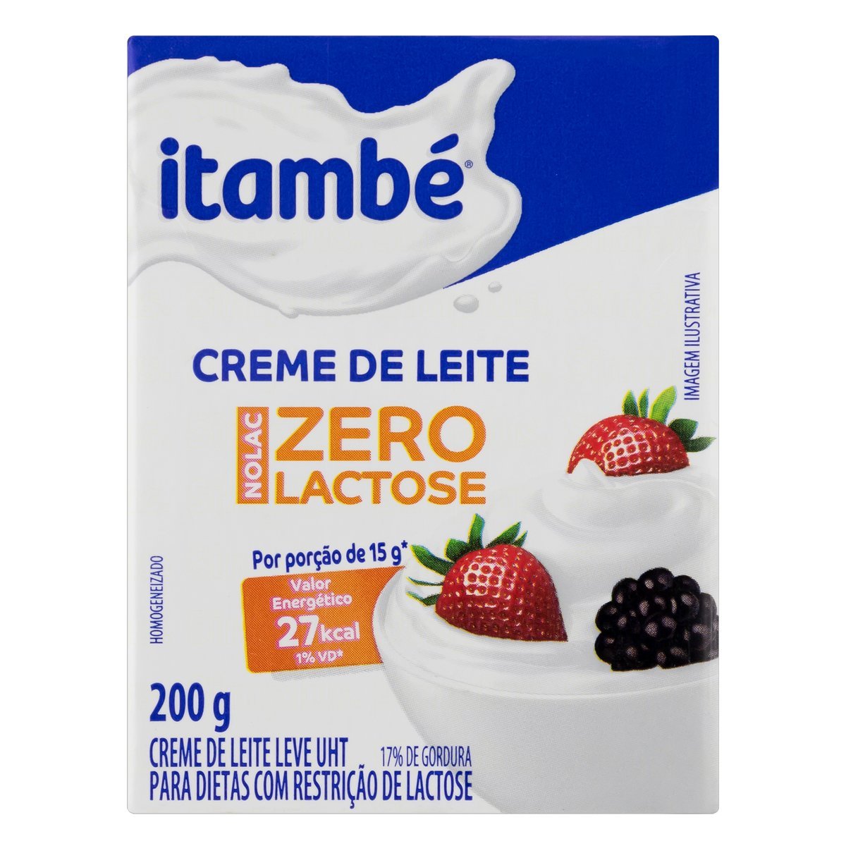 CREME DE LEITE ITAMBE 0 LACTOSE TP 200G