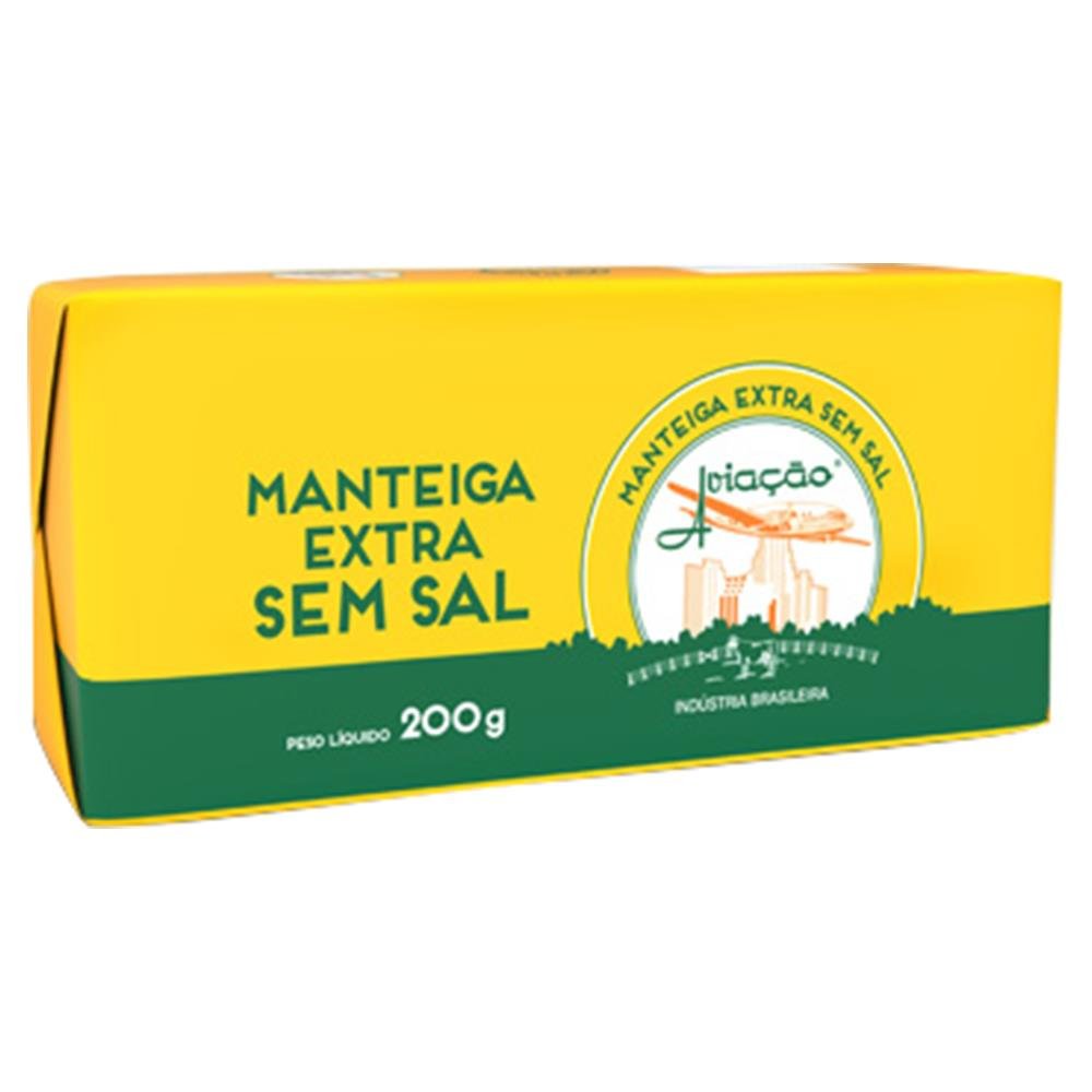 MANTEIGA AVIACAO S/SAL TAB. 200G