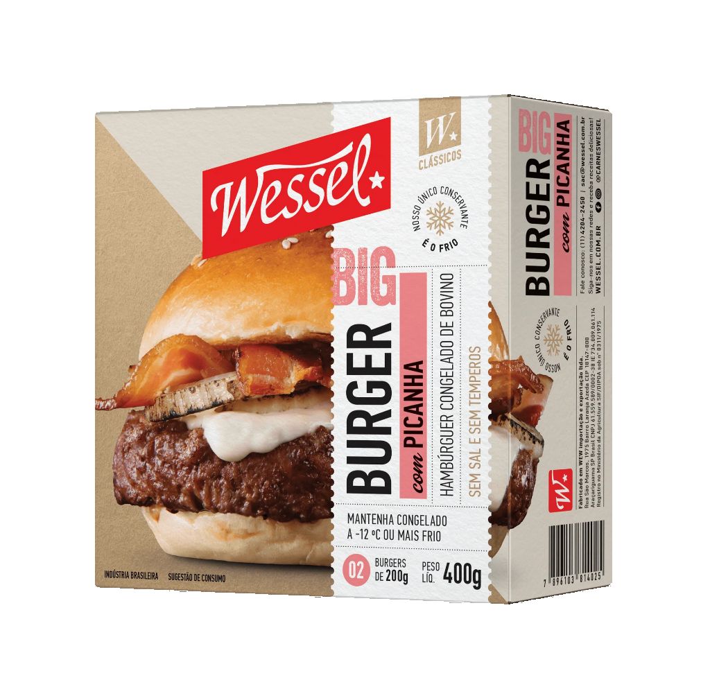 HAMBURGUER WESSEL BIG DE PICANHA 400G