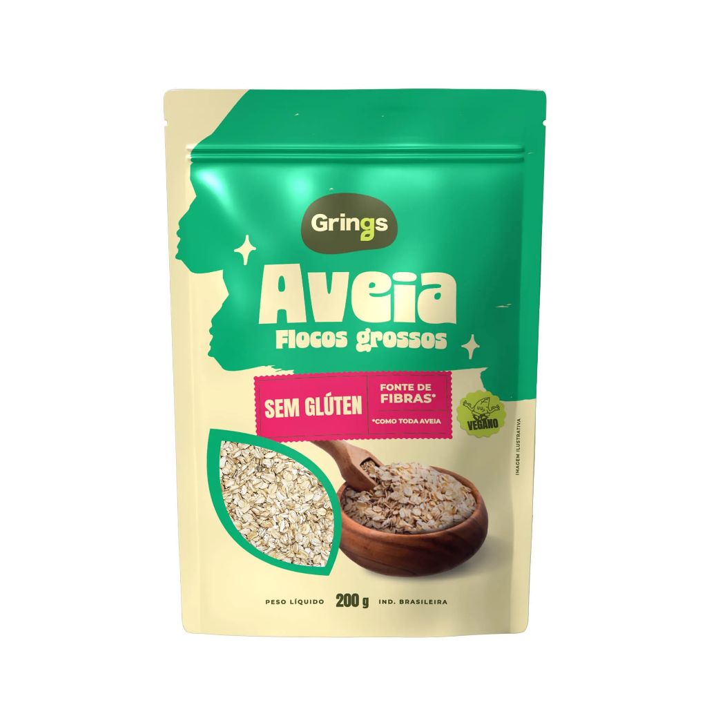 AVEIA EM FLOCOS GROSSO GRINGS 200G