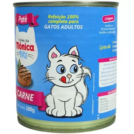 RACAO T MONICA PETS GATOS AD CARNE 280G