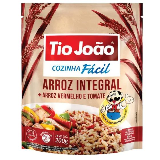 ARROZ TIO JOAO COZ.FACIL INTEGRAL VERM. 200G