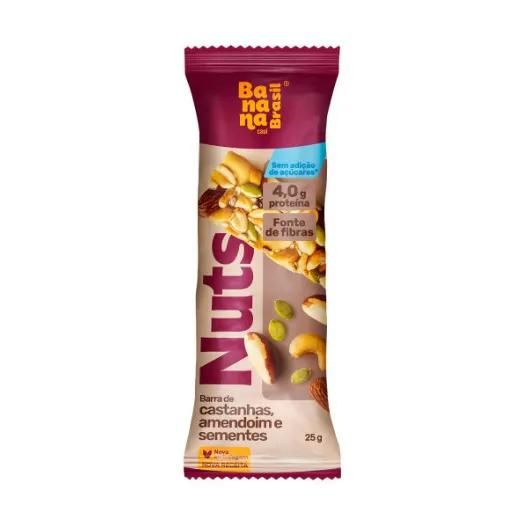 CEREAL BARRA BANANA BR NUTS SEMENTES 25G