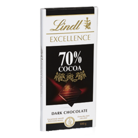 CHOCOLATE LINDT EXCELL. DARK COCOA 70% 100G