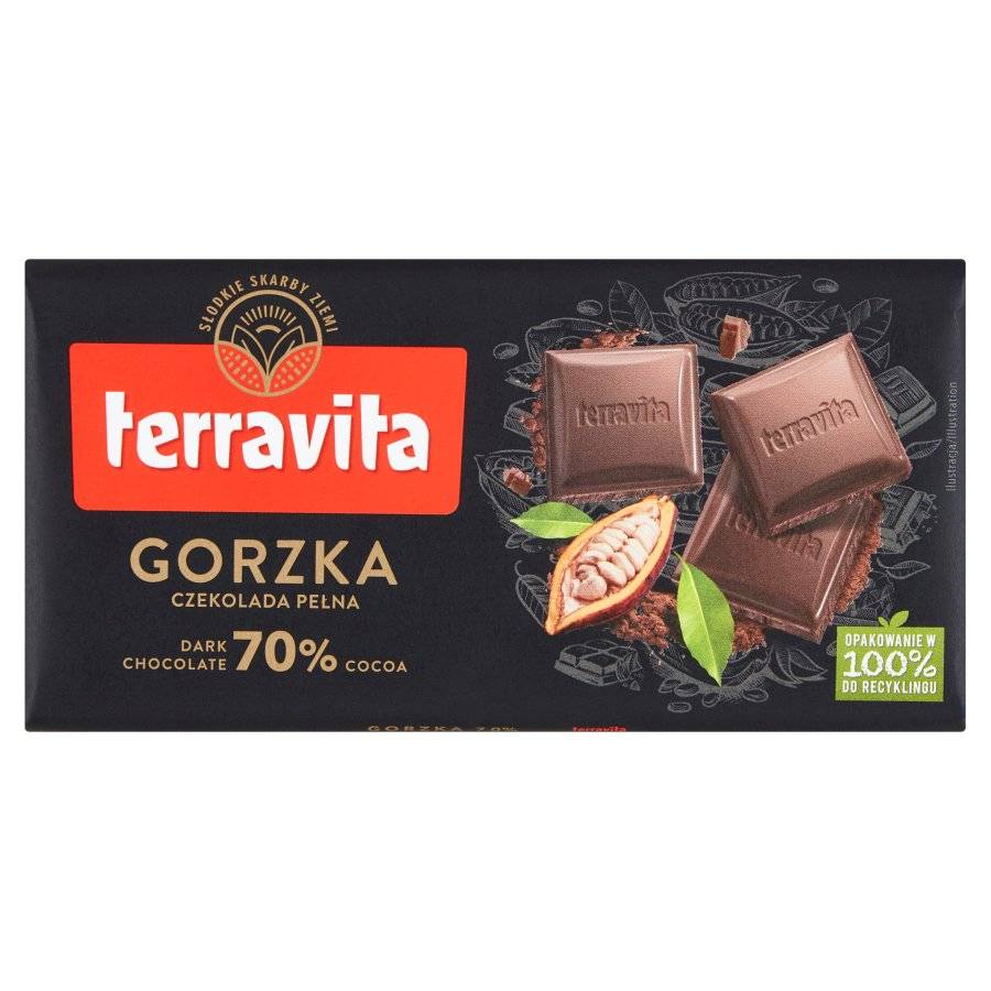 CHOCOLATE TERRAVITA EXTRA DARK 70% 100G