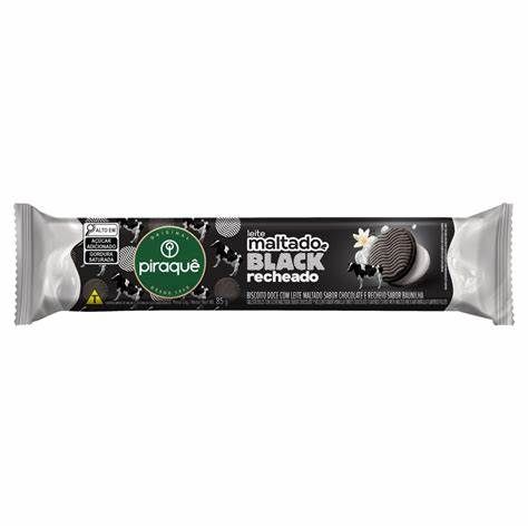 BISCOITO PIRAQUE LEITE MALTADO BLACK 85G