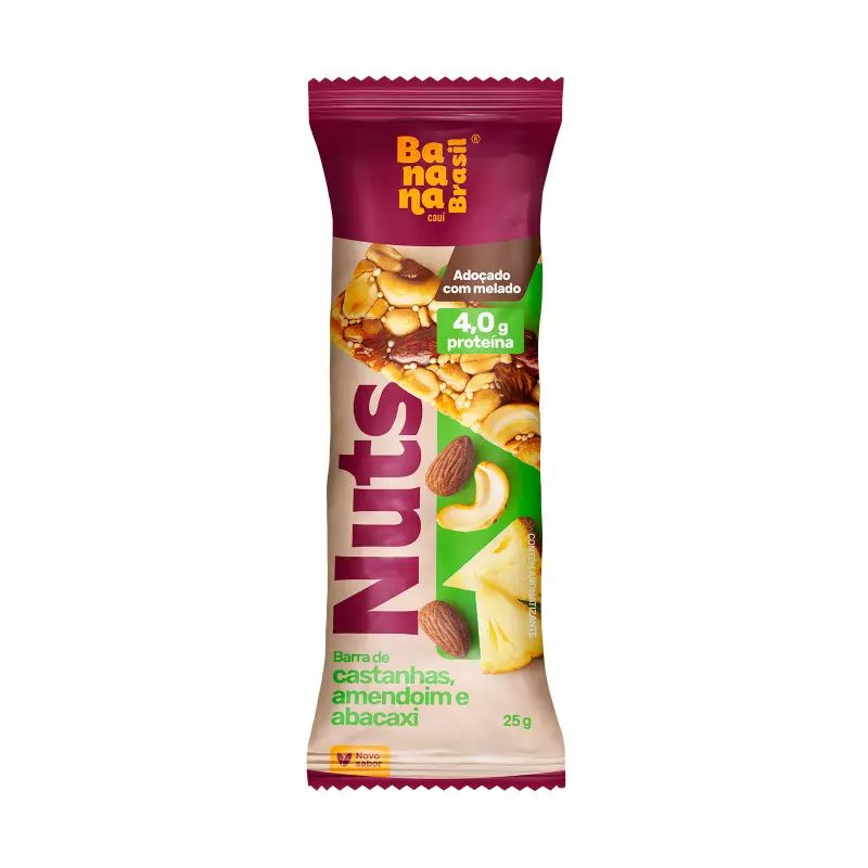 CEREAL BARRA BANANA BR NUTS ABACAXI 25G