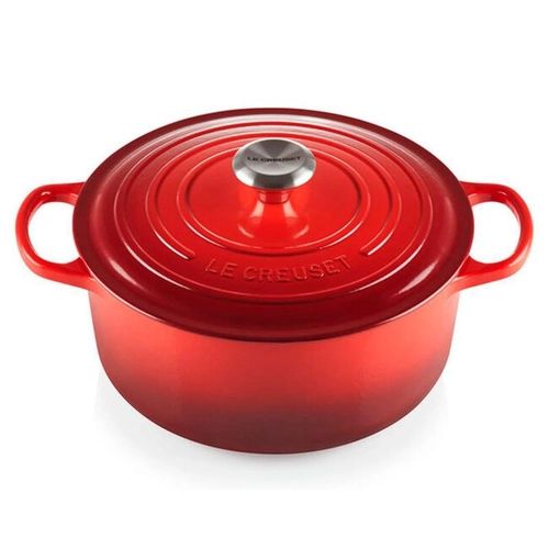 PANELA LE CREUSET REDONDA 20CM VERMELHA