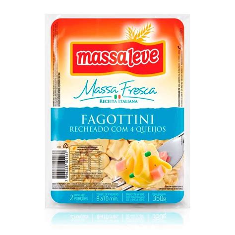 FAGOTTINI MASSA LEVE 3 QUEIJO 350G