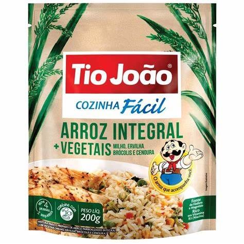 ARROZ TIO JOAO COZ.FACIL INTEGRAL VEG. 200G