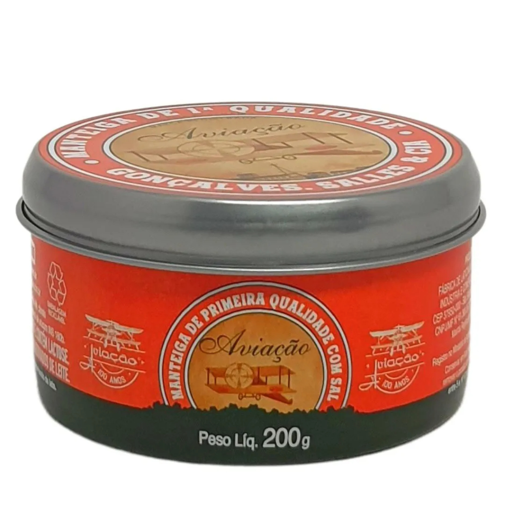 MANTEIGA AVIACAO C/SAL LATA 200G