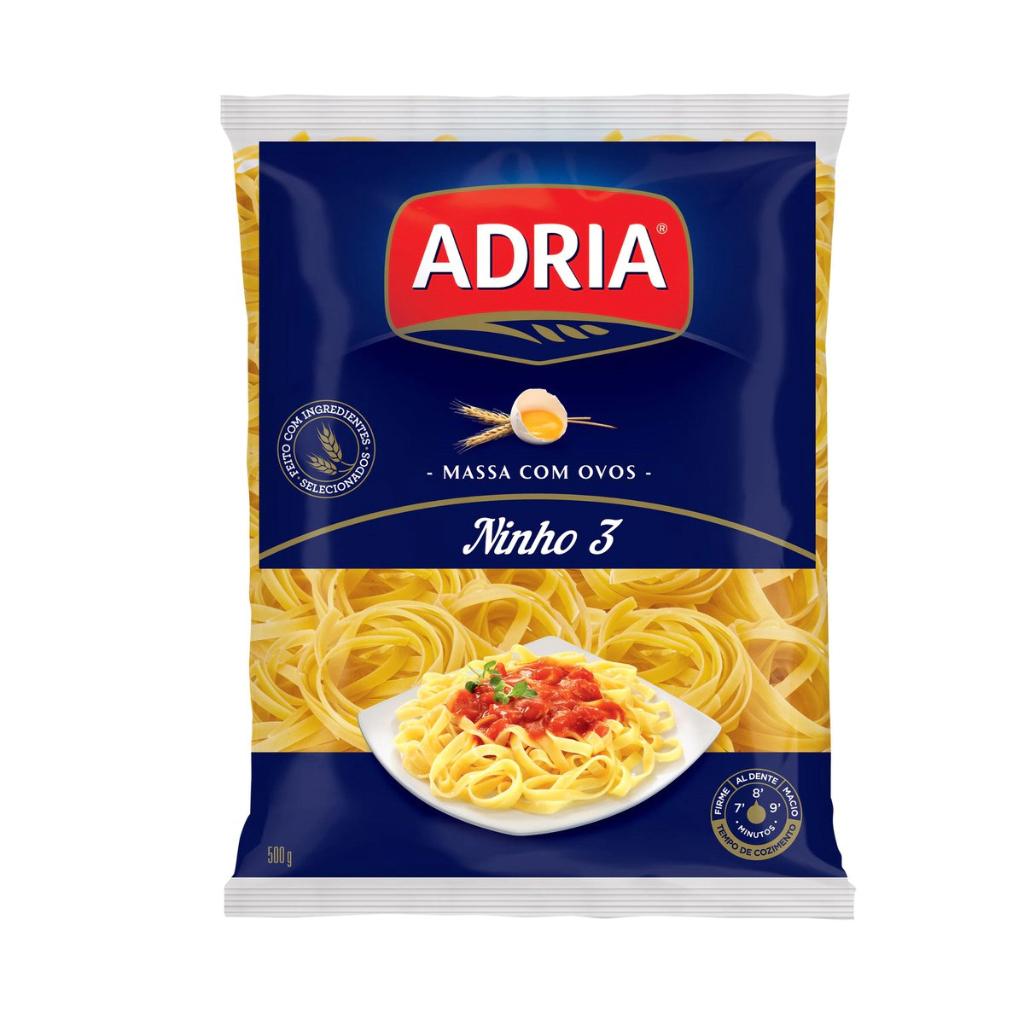MACARRAO ADRIA C/OVOS NINHO 3 500G