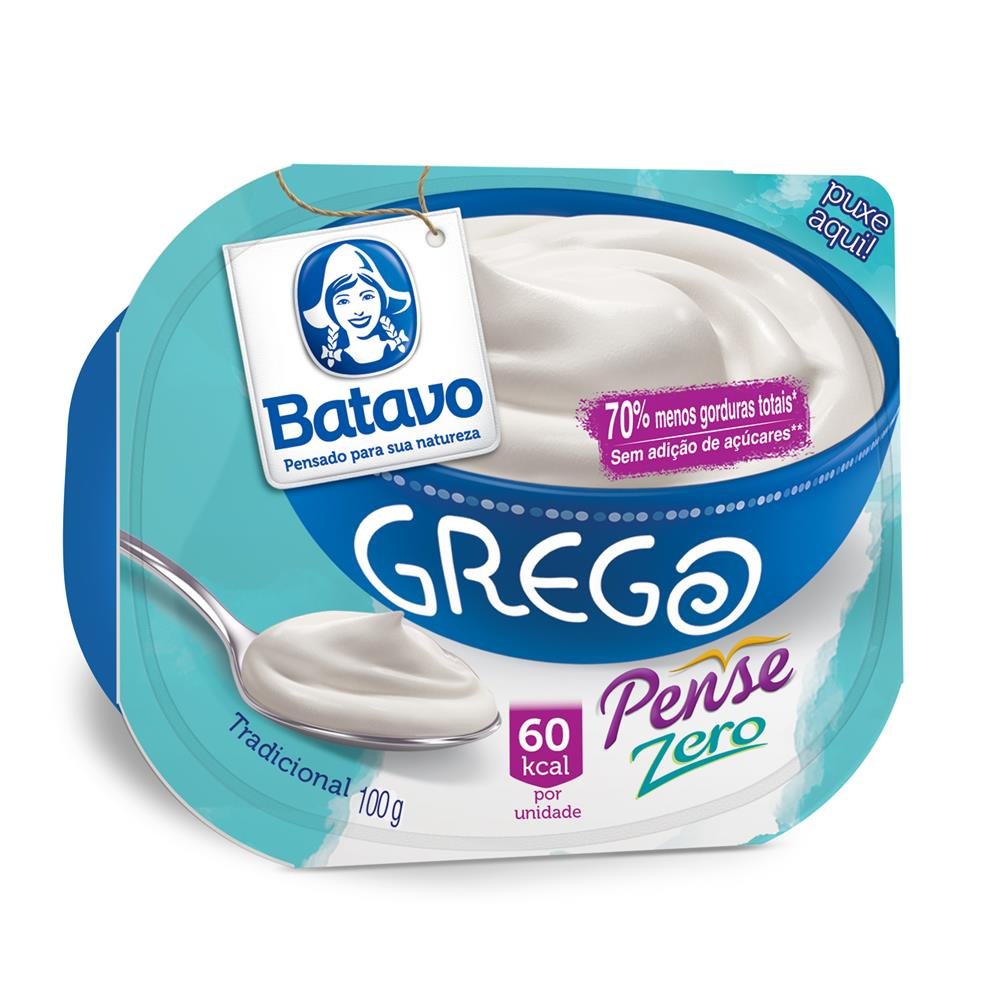 IOGURTE BATAVO PENSE ZERO GREGO TRADICIONAL 100G