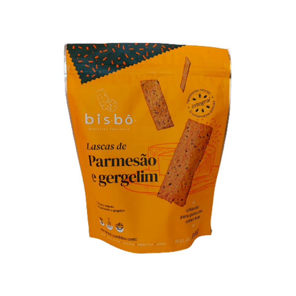 BISCOITO BISBO INTEGRAL PARMESAO/GERGELIM 100G