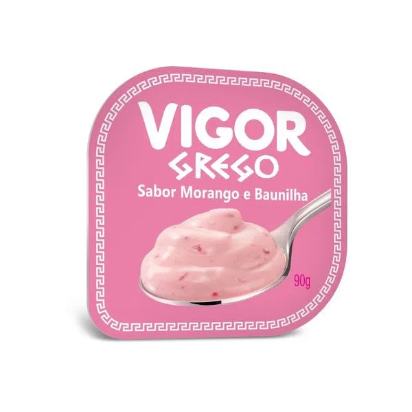 IOGURTE VIGOR GREGO MORANGO/BAUNILHA 90G