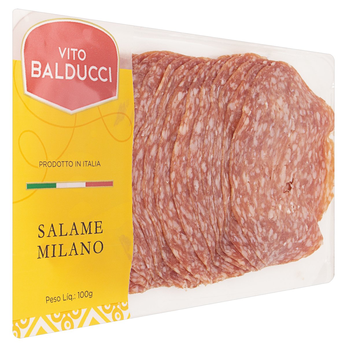 SALAME MILANO VITO BALDUCCI FATIADO 100G
