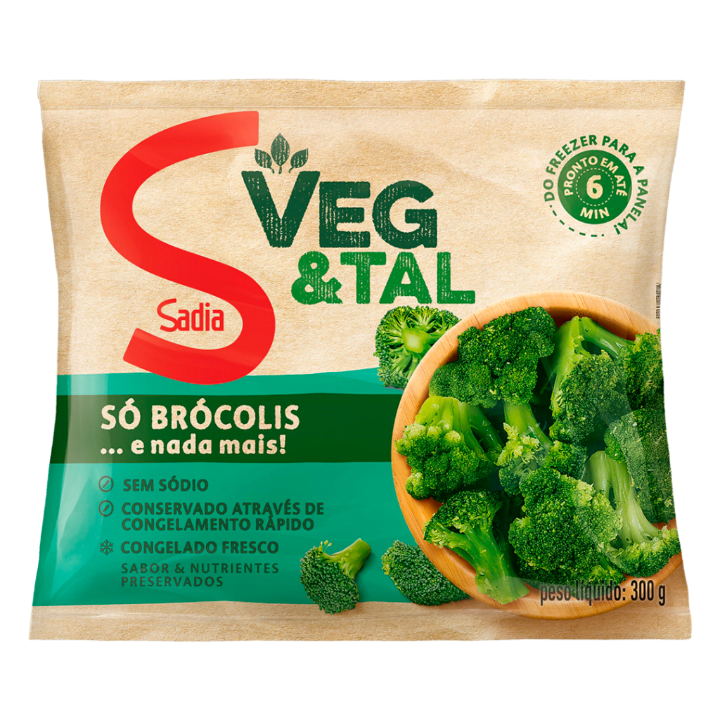 BROCOLIS CONGELADO SADIA VEG & TAL 300G